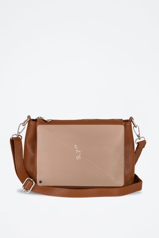 Sac bandoulière en cuir Melfi - Marron