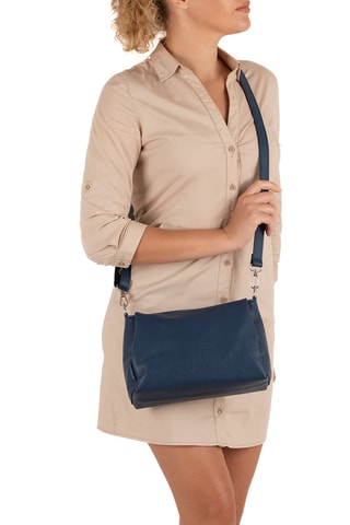 Sac bandoulière en cuir Melfi - Bleu