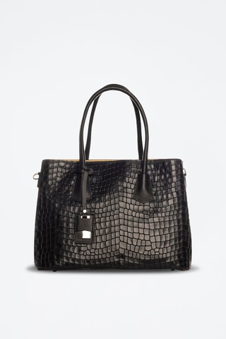 Cabas en cuir Allia - Noir