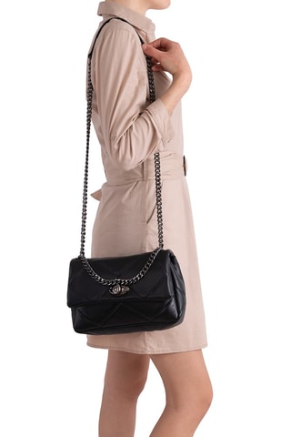 Sac bandoulière en cuir Salto - Noir