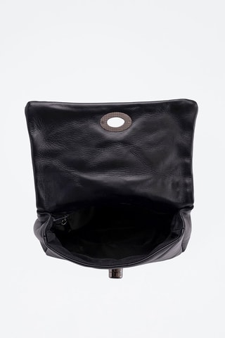 Sac bandoulière en cuir Salto - Noir
