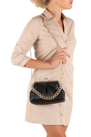 Pochette en cuir  - Noir