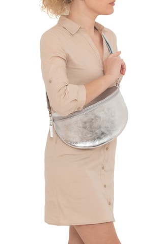 Sac bandoulière en cuir Scaffaiolo - Argenté