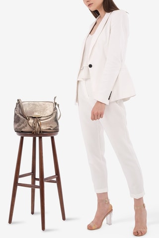 Sac bandoulière en cuir Serra Dolcedorme  - Doré