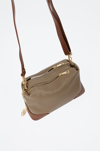 Sac bandoulière en cuir - Taupe