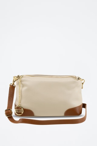 Sac bandoulière en cuir - Beige