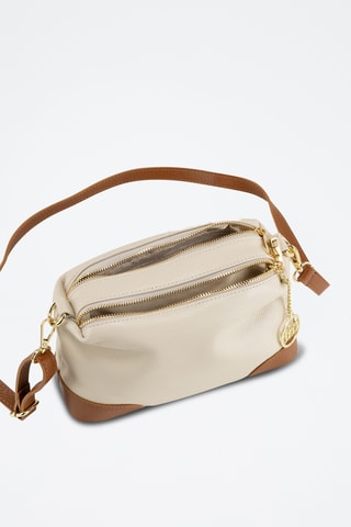 Sac bandoulière en cuir - Beige