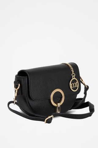 Sac bandoulière en cuir Azario - Noir