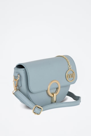 Sac bandoulière en cuir Azario - Bleu