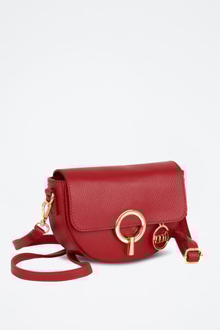 Sac bandoulière en cuir Azario - Rouge