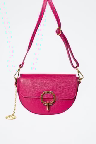 Sac bandoulière en cuir Azario - Rose