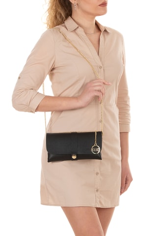 Sac bandoulière en cuir Astura - Noir