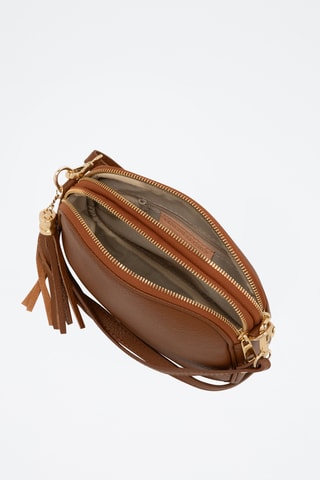 Sac bandoulière en cuir Flumendosa - Marron