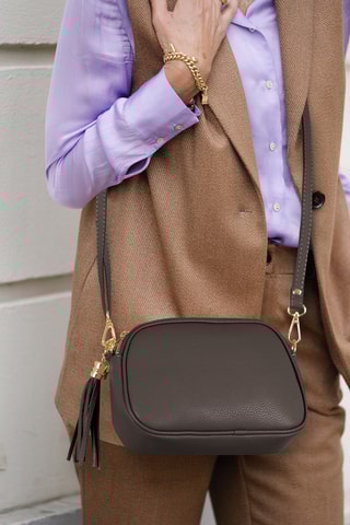 Sac bandoulière en cuir Flumendosa - Marron