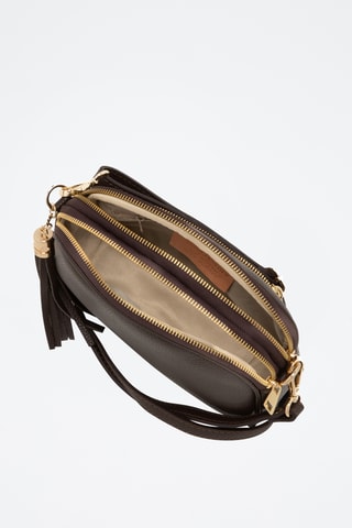 Sac bandoulière en cuir Flumendosa - Marron