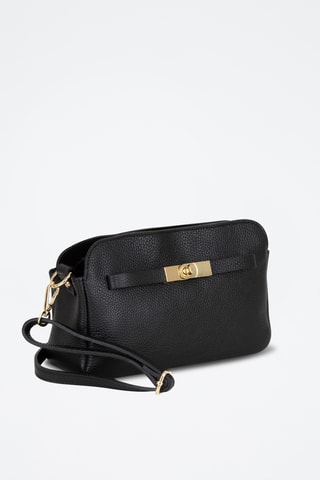 Sac bandoulière en cuir Venosta - Noir