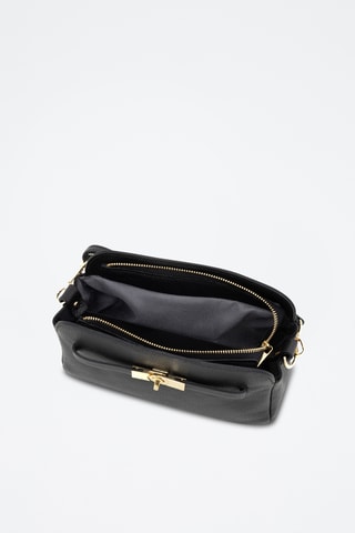 Sac bandoulière en cuir Venosta - Noir
