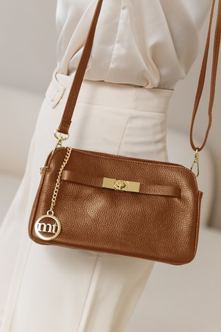 Sac bandoulière en cuir Venosta - Marron