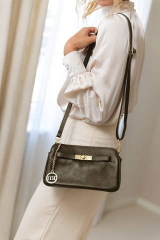 Sac bandoulière en cuir Venosta - Kaki