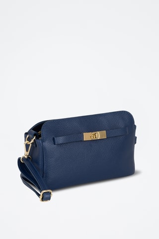 Sac bandoulière en cuir Venosta - Bleu