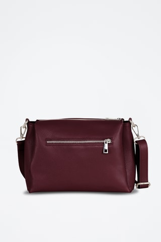 Sac bandoulière en cuir Melfi - Noir et rouge