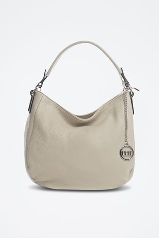 Sac porté épaule en cuir Molise - Beige