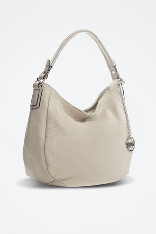 Sac porté épaule en cuir Molise - Beige