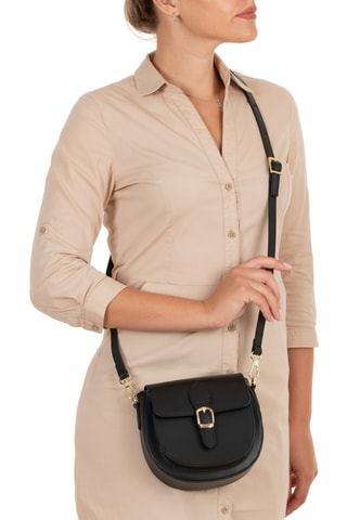 Sac bandoulière en cuir Abano - Noir