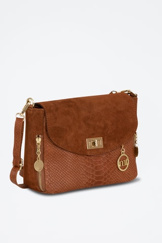 Sac bandoulière en cuir Dergano - Marron