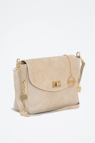 Sac bandoulière en cuir Dergano - Beige