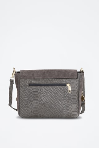 Sac bandoulière en cuir Dergano - Gris