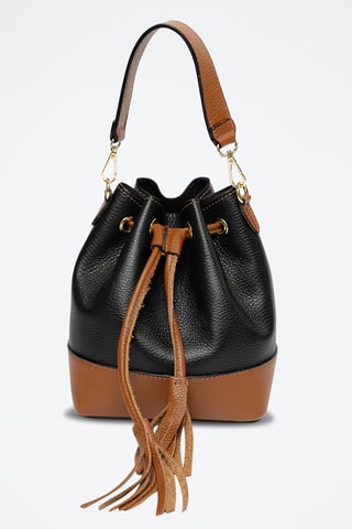 Sac seau en cuir Gradisca - Noir