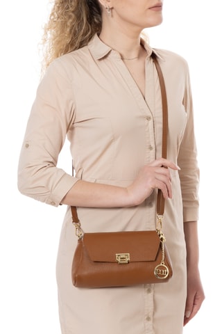 Sac bandoulière en cuir Berbera - Marron