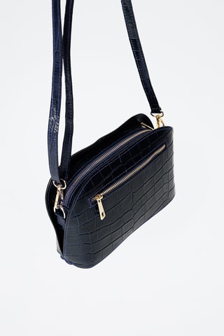 Sac bandoulière en cuir - Bleu