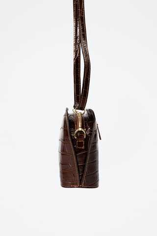 Sac bandoulière en cuir - Marron