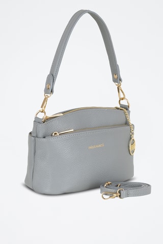 Sac bandoulière en cuir Bardolino - Gris