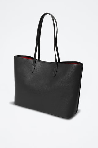 Cabas en cuir Bassini - Noir