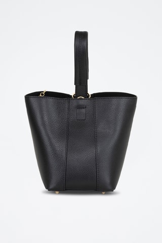 Sac seau et pochette en cuir Inama - Noir