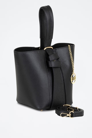 Sac seau et pochette en cuir Inama - Noir