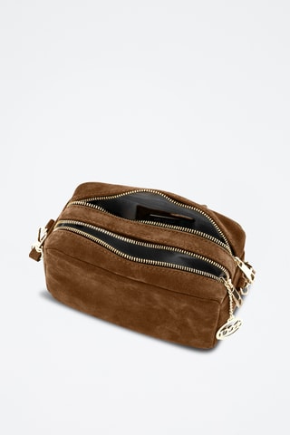 Sac bandoulière en nubuck Vittadini - Marron