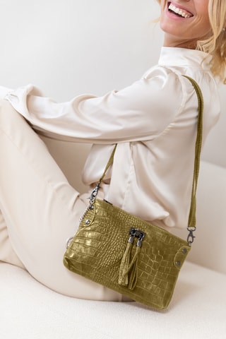 Sac bandoulière en cuir Abano - Vert