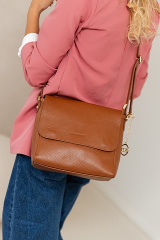 Sac bandoulière en cuir Zanzur - Marron