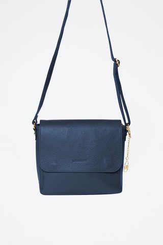 Sac bandoulière en cuir Zanzur - Bleu