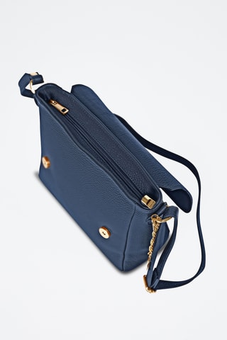 Sac bandoulière en cuir Zanzur - Bleu