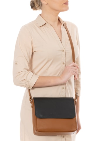 Sac bandoulière en cuir Zanzur - Marron