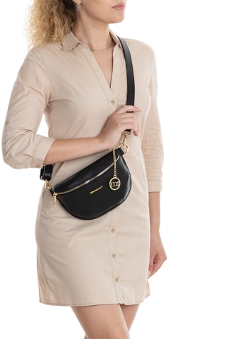 Sac banane en cuir Eginardo - Noir