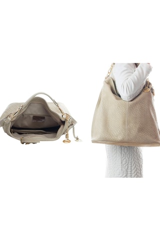 Cabas en cuir Niguarda - Beige