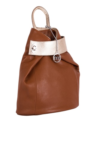 Sac à dos en cuir Sirietto - Marron