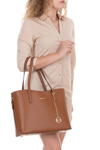 Cabas en cuir Gracchi - Marron