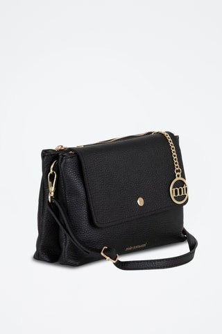 Sac bandoulière en cuir Fonzaso - Noir